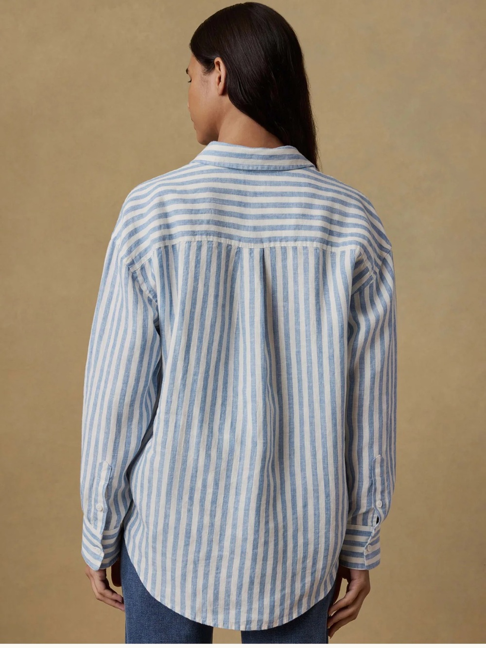 Laguna Linen Relaxed Shirt - Ocean Lucy Stripe - Picture 3 of 10